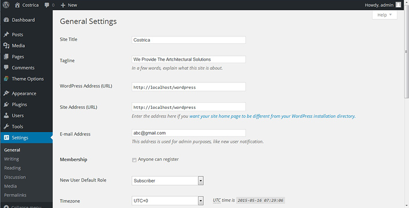 General Settings