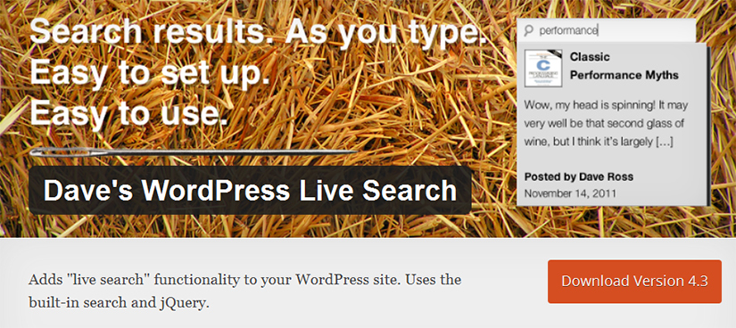 Dave's WordPress Live Search