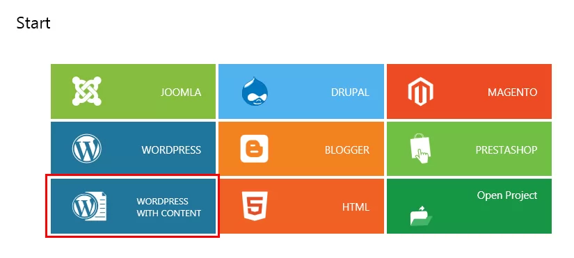 WordPress with Content