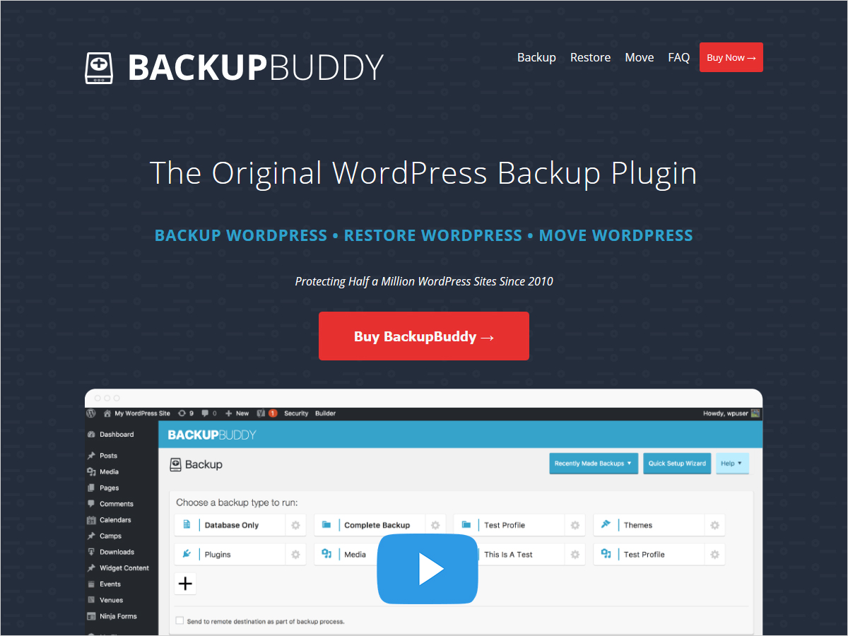 BackupBuddy wordpress backup plugin