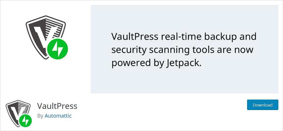 vaultpress wordpress backup plugin