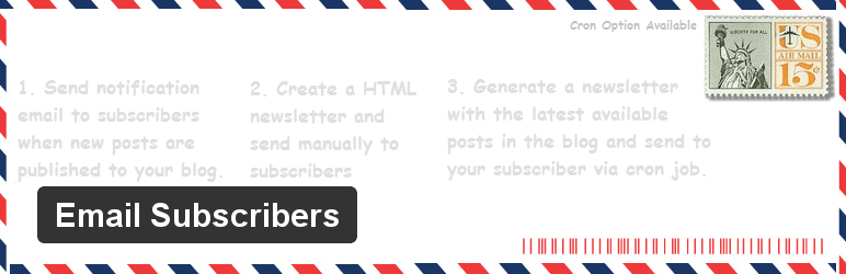Email subscribers WordPress subscription plugin