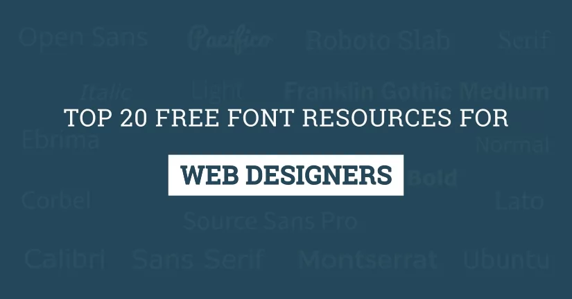 top 20 free font resources for web designers