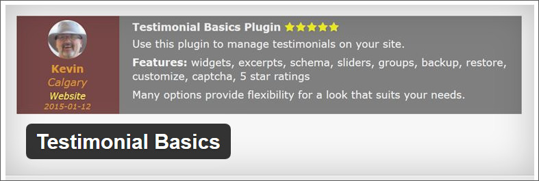 testimonial basics WordPress testimonial Plugin