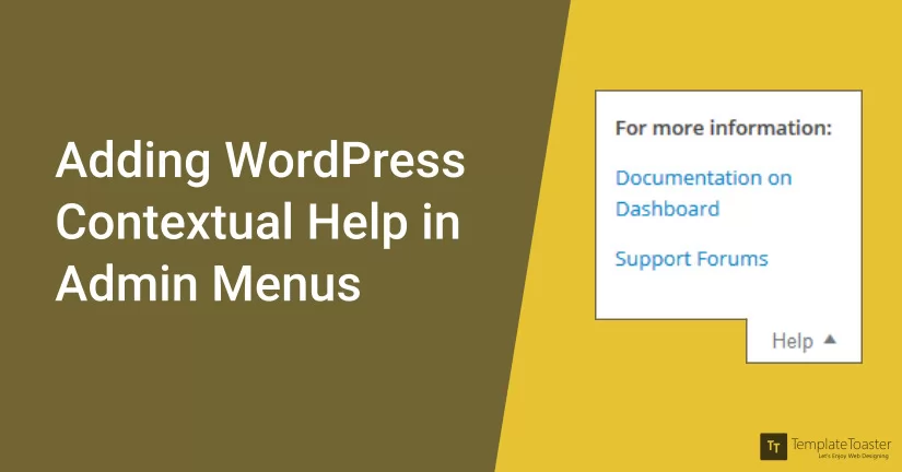 Adding Wordpress contextual help in admin menus blog image