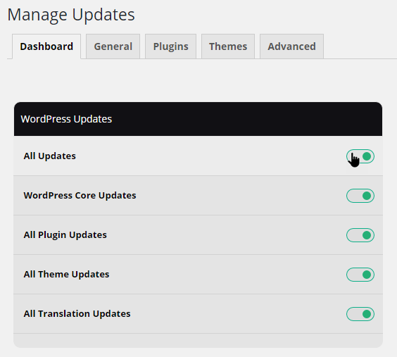 manage updates 