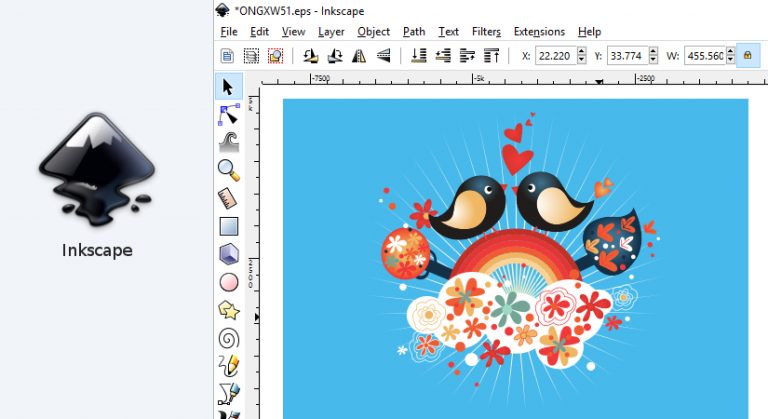 is inkscape resize a vector image