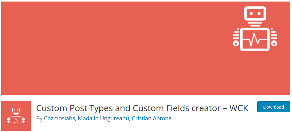 Custom-Post-Types-and-Custom-Fields-creator WordPress Custom Post Type Plugins list