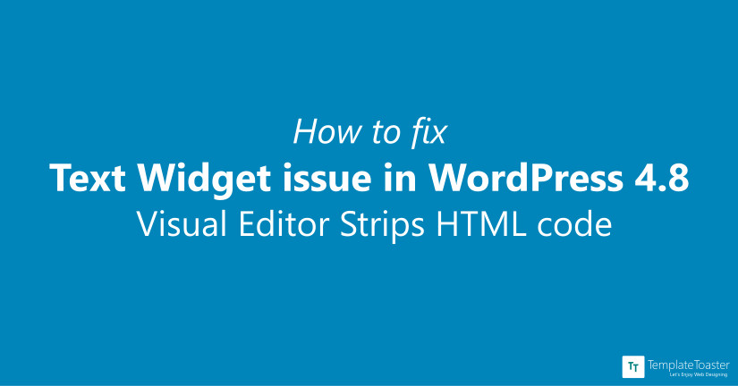 text widget issue in wordpress 4.8