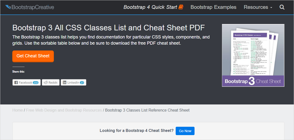 Bootstrap Cheat Sheets