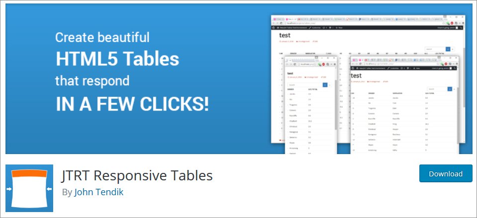 WordPress Table Plugin