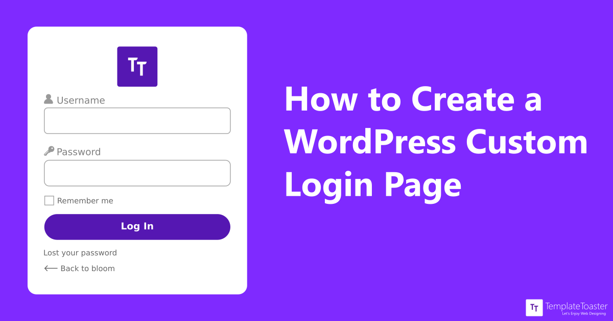 Wordpress login page template