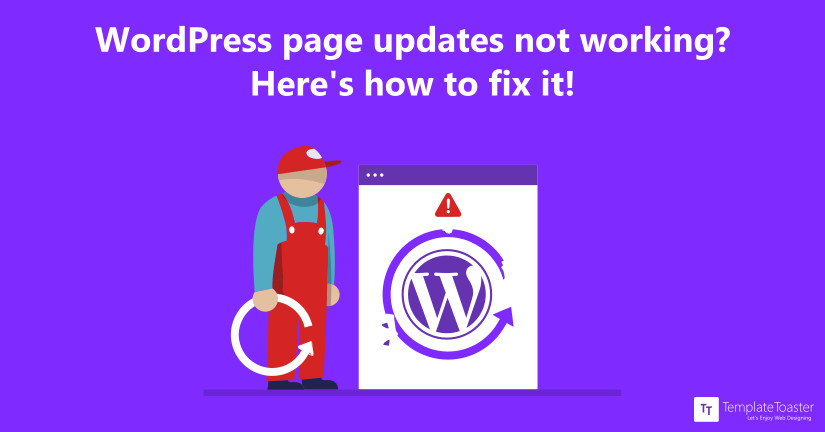 wordpress page updates not working