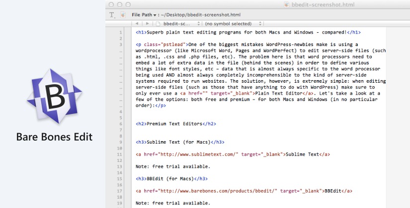 free easy html editor for mac