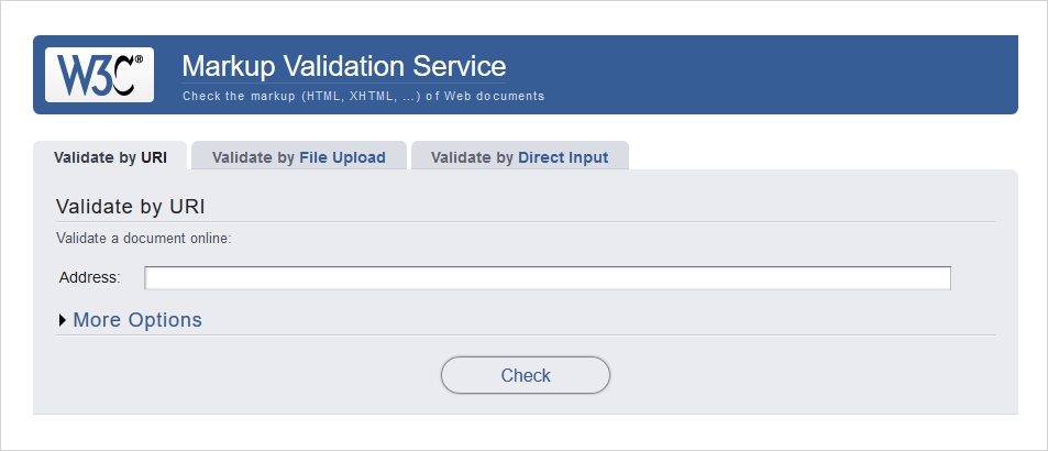 w3c markup validation services html validator list