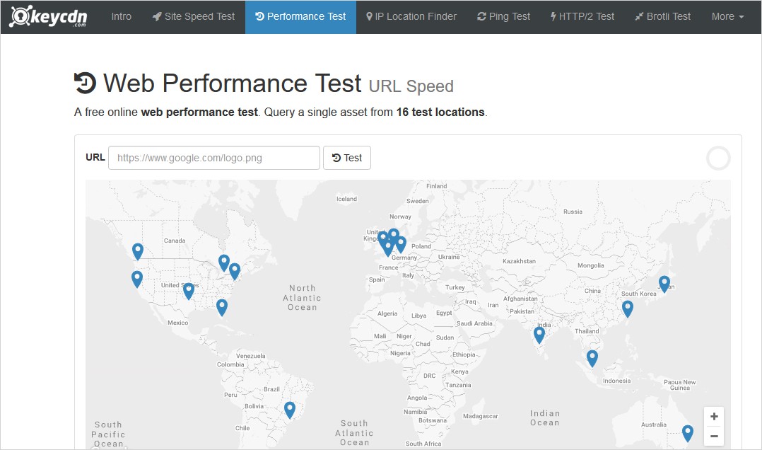 keycdn website speed test tool