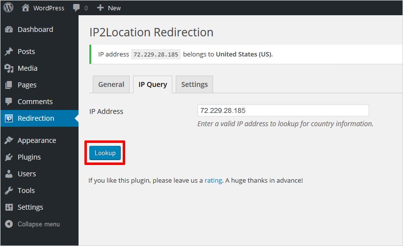 ip query ip redirection tool plugin