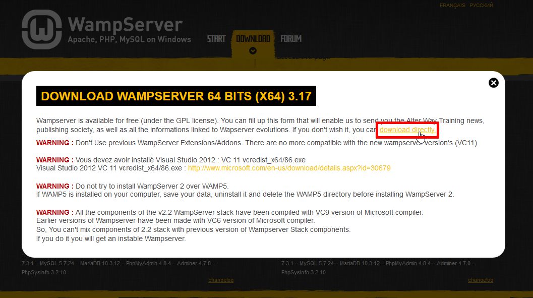 installing wamp server