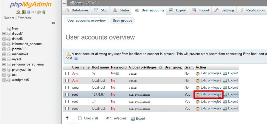 Create Mysql Database In Phpmyadmin Using Xampp Android Examples Riset