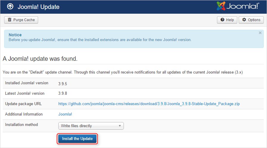 How to update Joomla to latest version