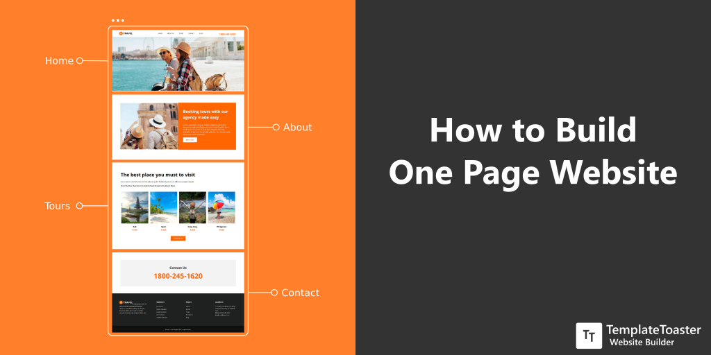 How To Create One Page Website Tutorial For Beginners Templatetoaster Blog