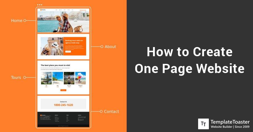 How To Create One Page Website Tutorial For Beginners 