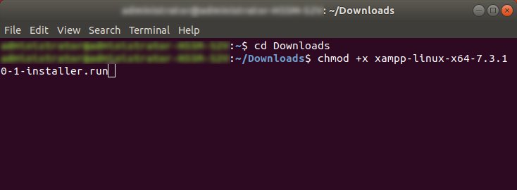 install xampp via terminal linux