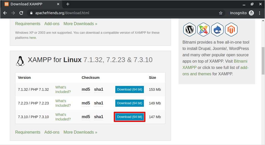 install xampp for linux