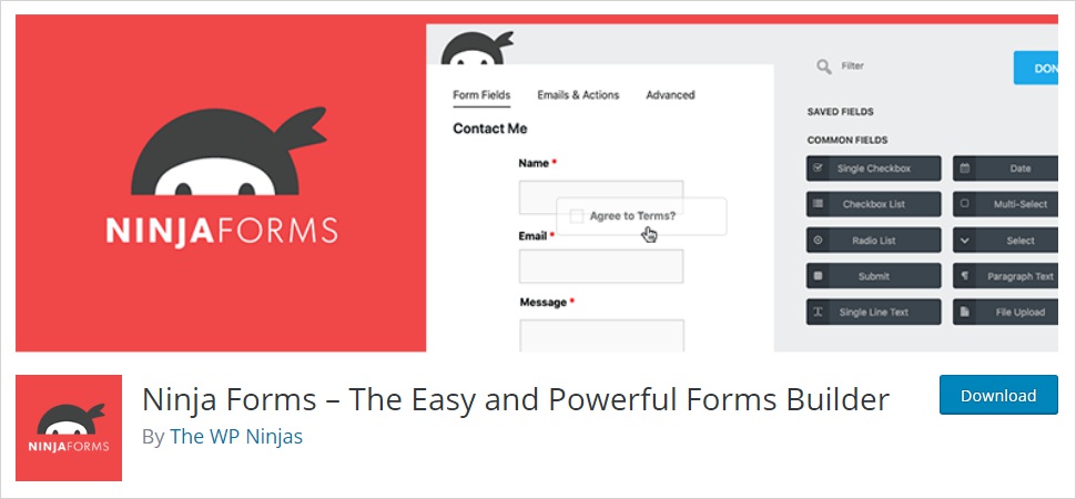 ninja forms wordpress form builder plugin