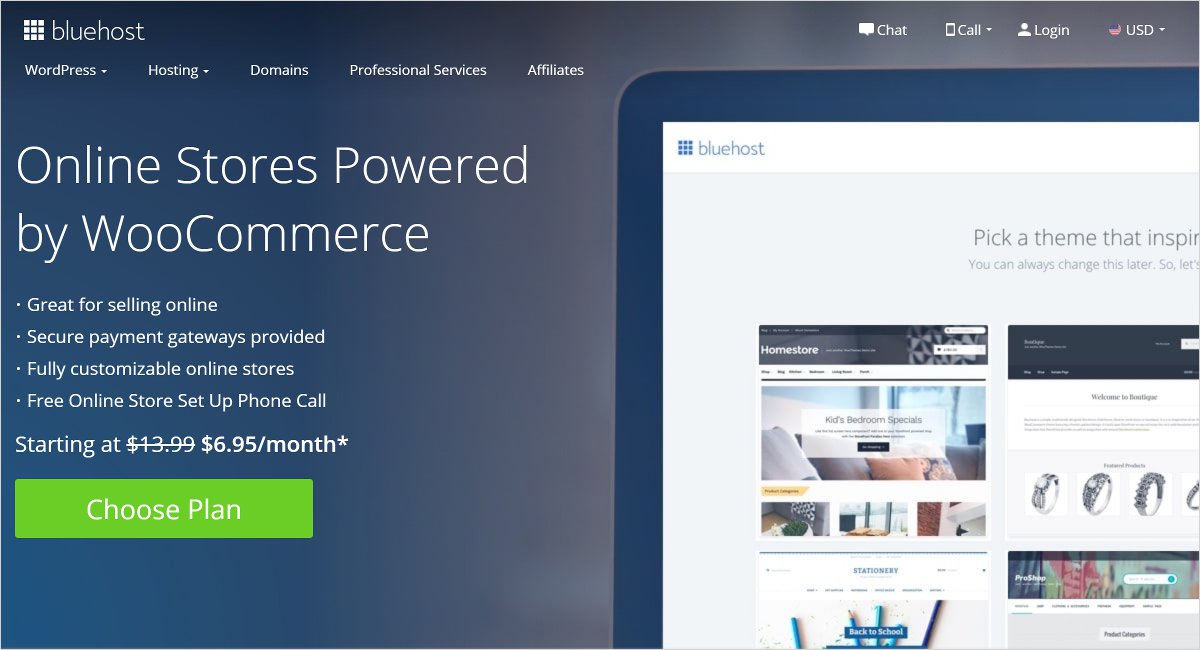 bluehost ecommerce hosting review
