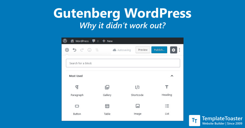 Gutenberg WordPress Why it didn’t work out