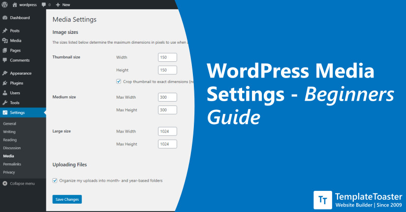 WordPress Media Settings Beginners Guide TemplateToaster Blog