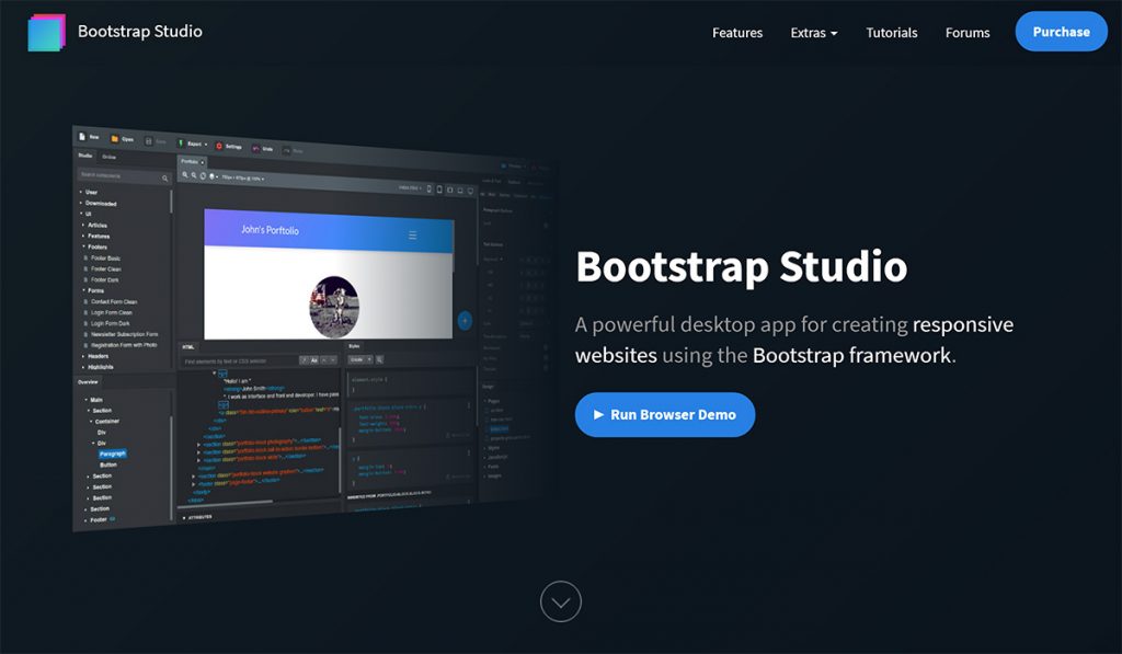 bootstrap studio create component