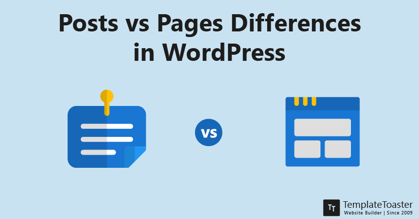 Posts vs Pages differences in WordPress