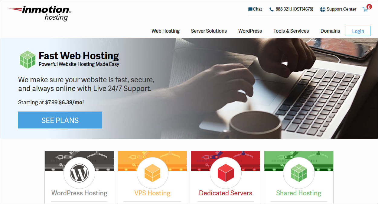 joomla hosting provider inmotion