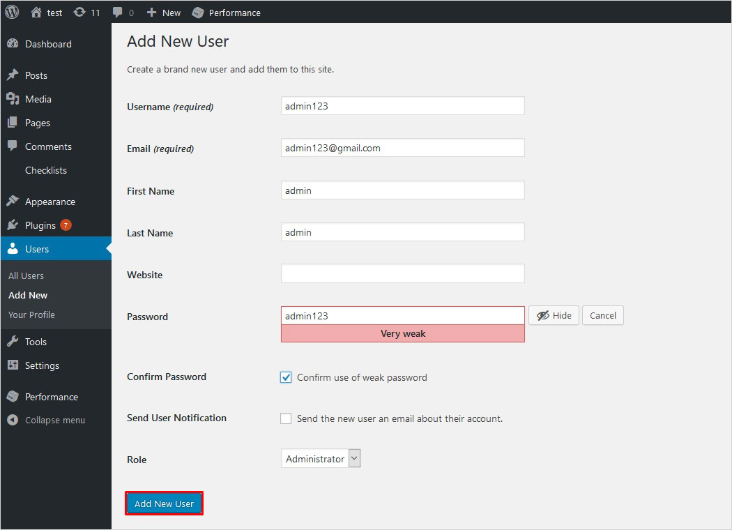 Enter your desired username in the input box