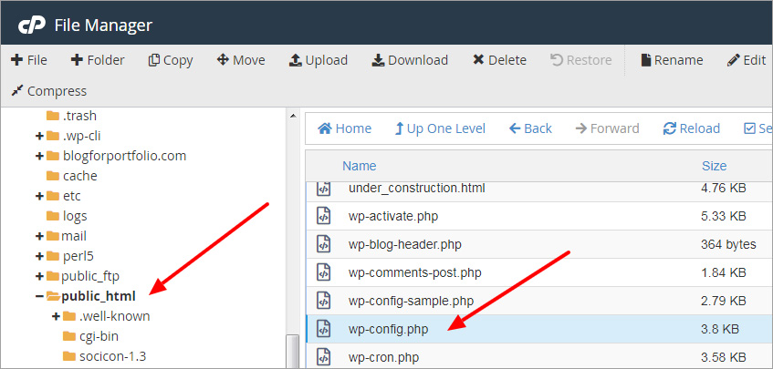 Steps to find WordPress database using cPanel