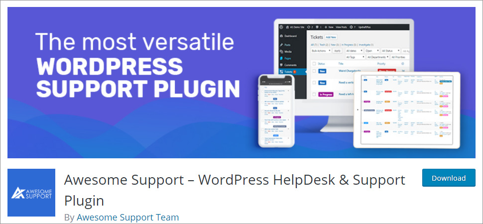 WordPress HelpDesk Support Plugin Awesome Support