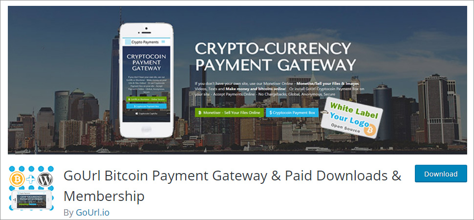 GoUrl Bitcoin Payment Gateway & Paid Downloads & Membership