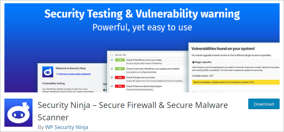Security Ninja Secure Firewall & Secure Malware Scanner