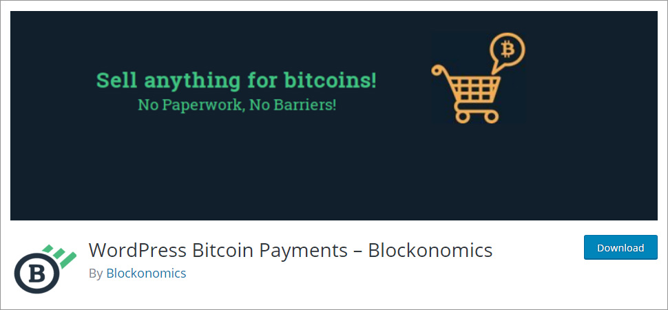 WordPress Bitcoin Payments Blockonomics