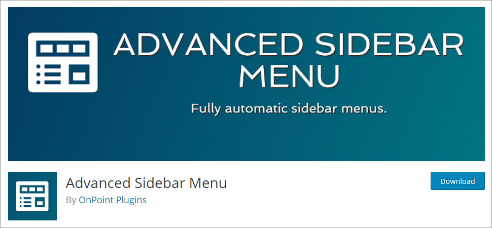 Advanced Sidebar Menu