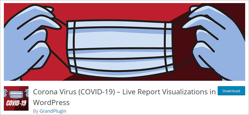 Corona Virus (COVID 19) Live Report Visualizations in WordPress
