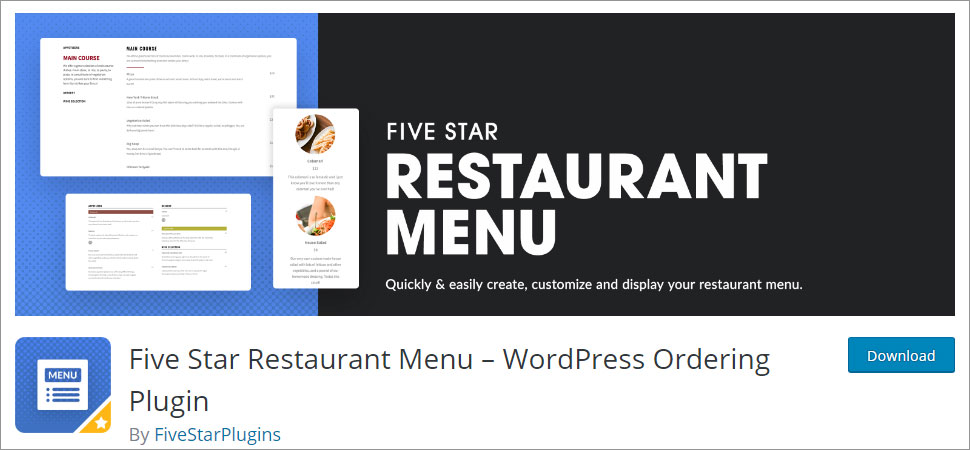  Restaurant Menu WordPress Plugin