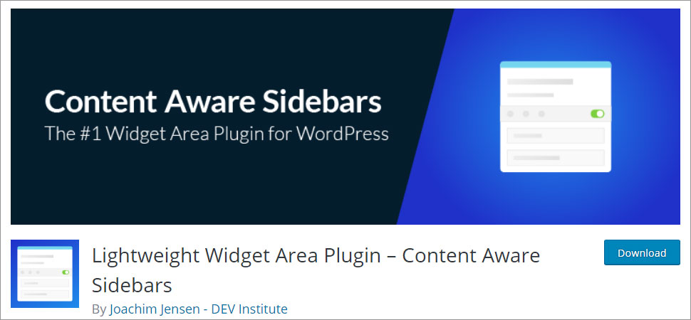 Lightweight Widget Area Plugin Content Aware Sidebars