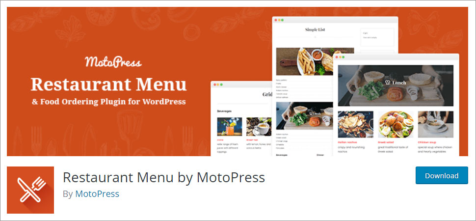 Restaurant Menu plugin for WordPress