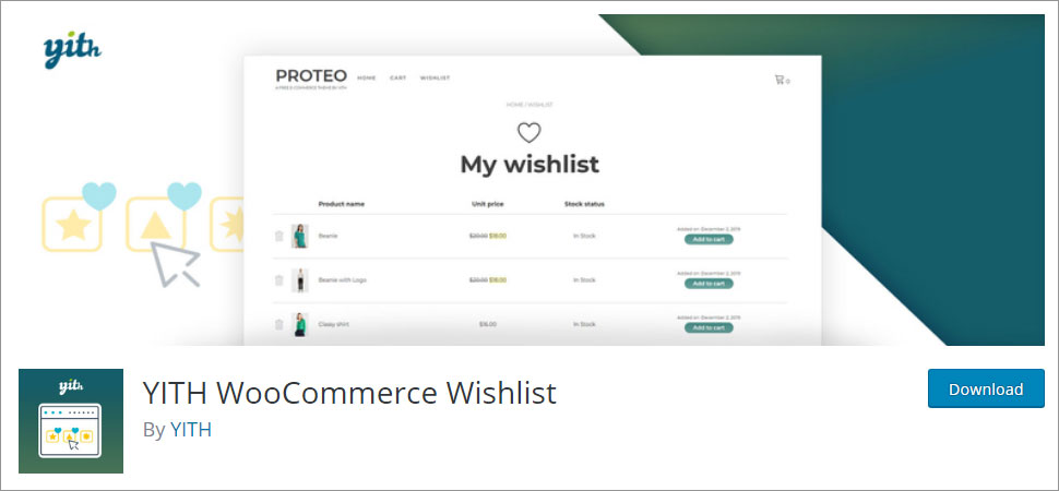 YITH WooCommerce Wishlist