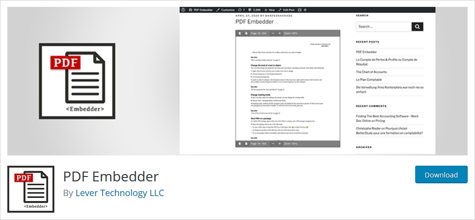 pdf embedder wordpress plugin