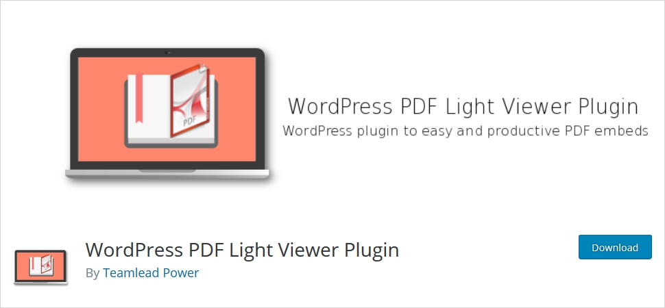 wordpress pdf light viewer plugin