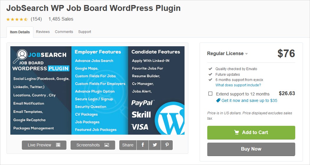 jobsearch wp job board wordpress plugin